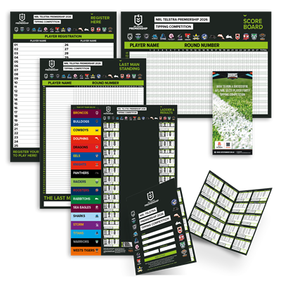 NRL 50 Player Footy Tipping Pack 